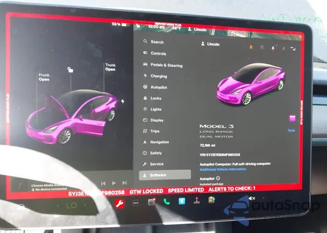 2021 Tesla Model 3 Long Range Dual Motor All-Wheel Drive из США, поврежденный, VIN 5YJ3E1EB8MF980258